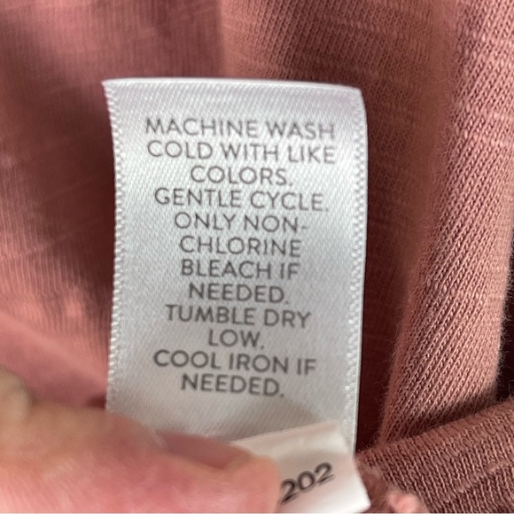 J. JILL Pure Jill Square-Neck Tunic 3/4 Sleeve Dusty Rose Women's Medium Petite - Picture 8 of 10